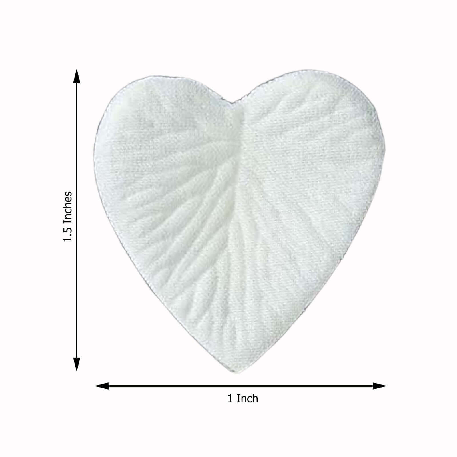 500-Pack Heart Scatters Ivory Silk Confetti - Decorative Party Table Accents