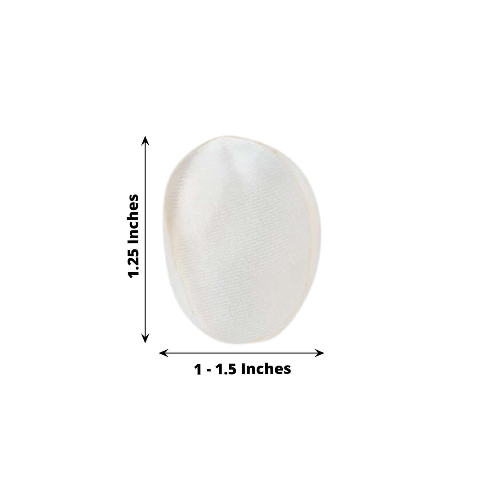 400-Pack Rose Petals Life-Like Flower Confetti Shiny Ivory Silk Round - Perfect for Event Tables 2"