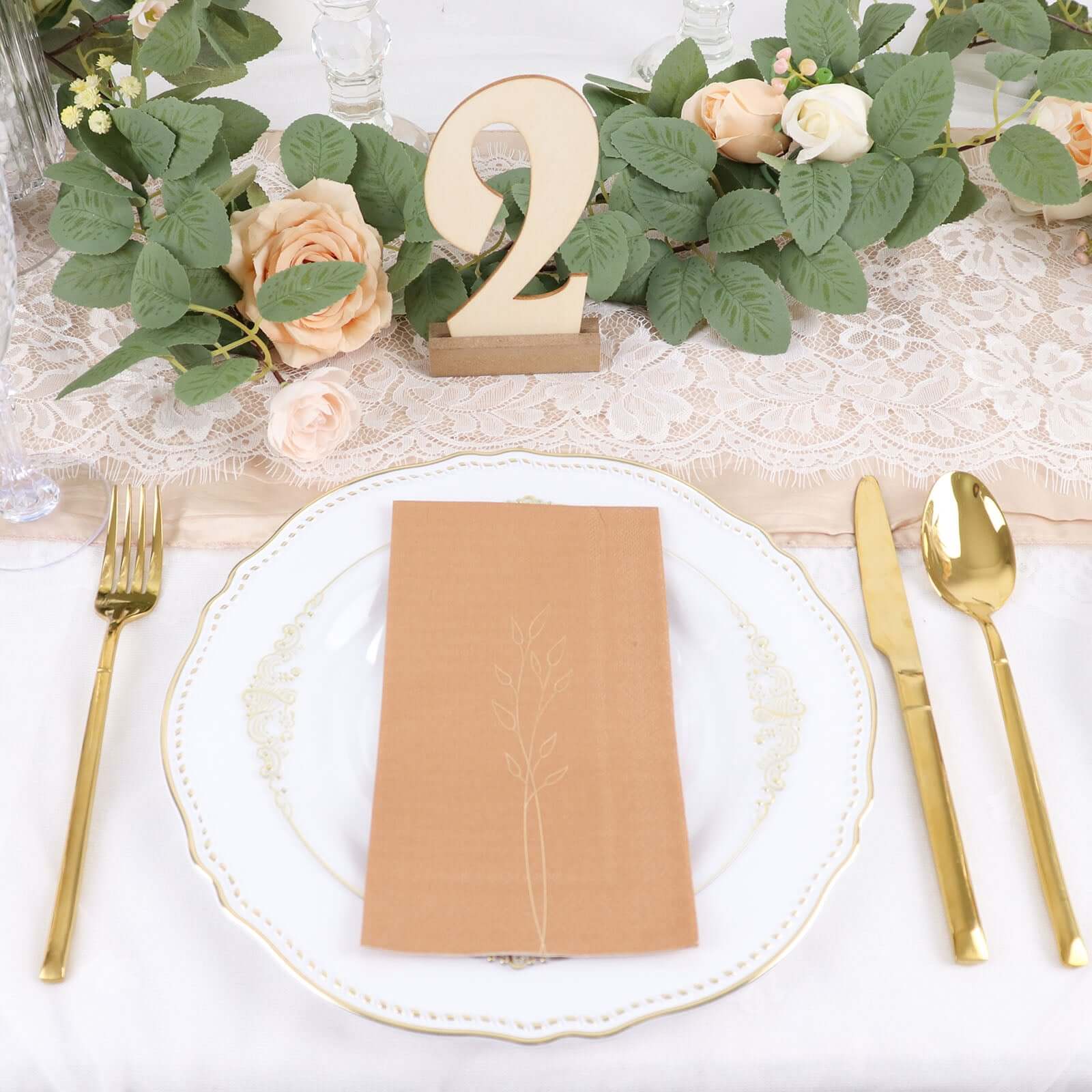 20-Pack Wooden Wedding Table Numbers Natural 1-20 with Holder Base - Perfect Rustic Signs for Receptions 6"