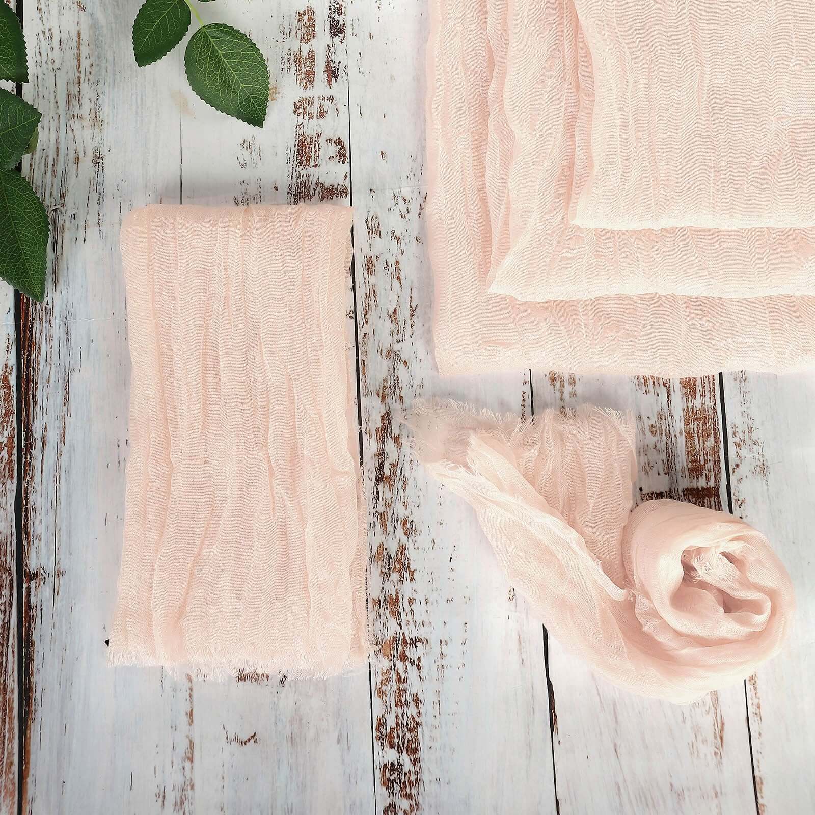 5 Pack Gauze Cheesecloth 24"x19" Napkins Blush Reusable Dinner Napkins