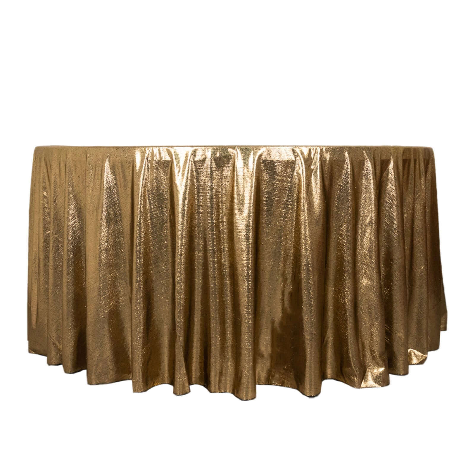 Sequin Dots Polyester Round 120" Tablecloth Antique Gold - Wrinkle Free & Sparkling Table Cover