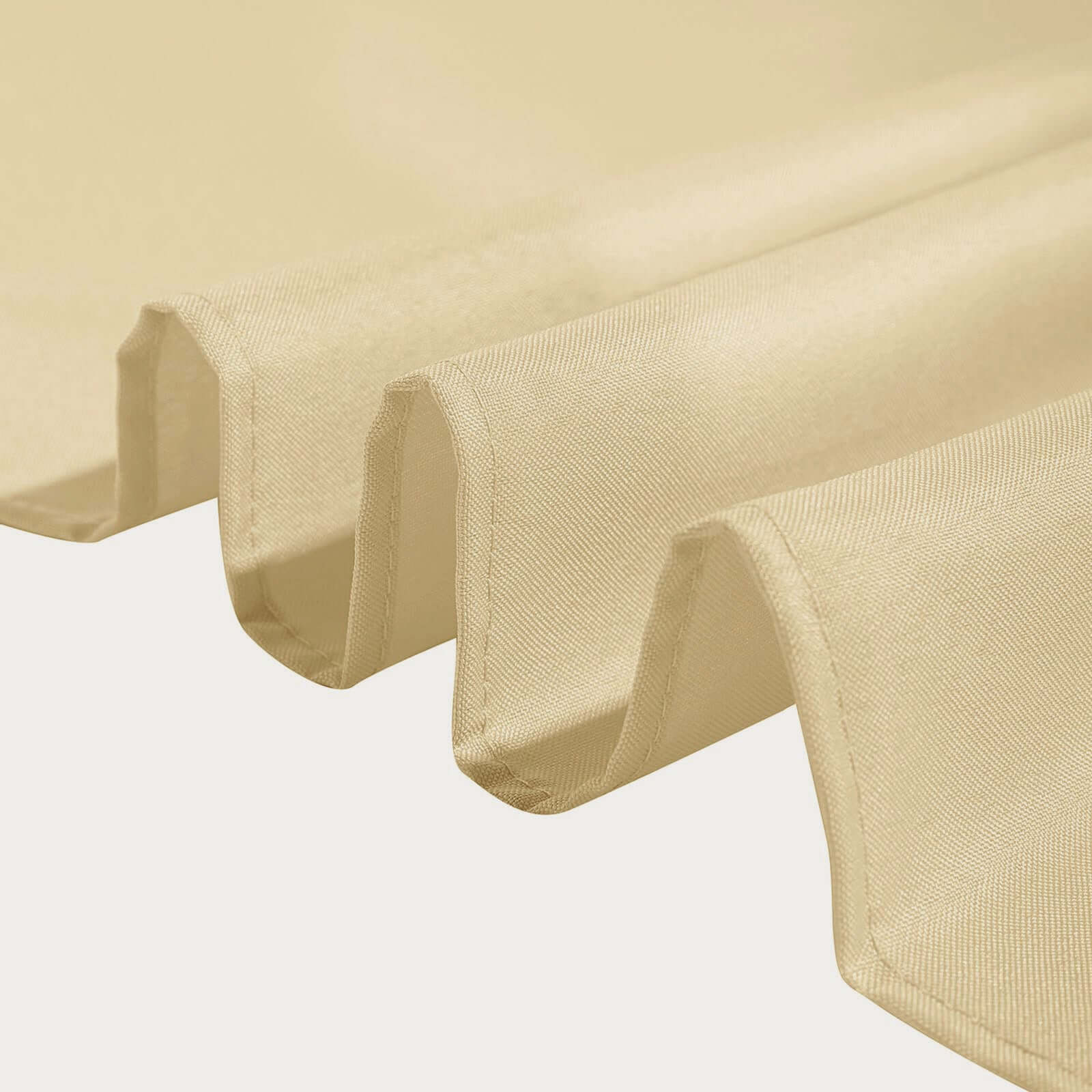 Polyester Square 90"x90" Tablecloth Champagne - Wrinkle-Resistant & Durable Table Cover