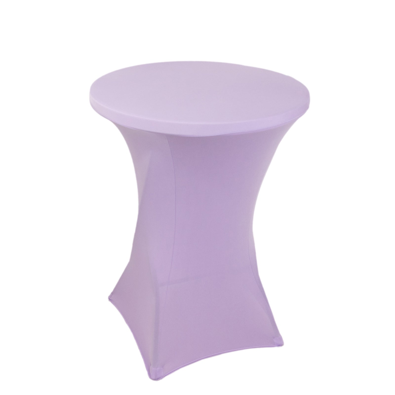 Spandex 24"-32" Round Cocktail Table Cover Lavender Lilac - Easy to Maintain Stretch Fitted Highboy Tablecloth