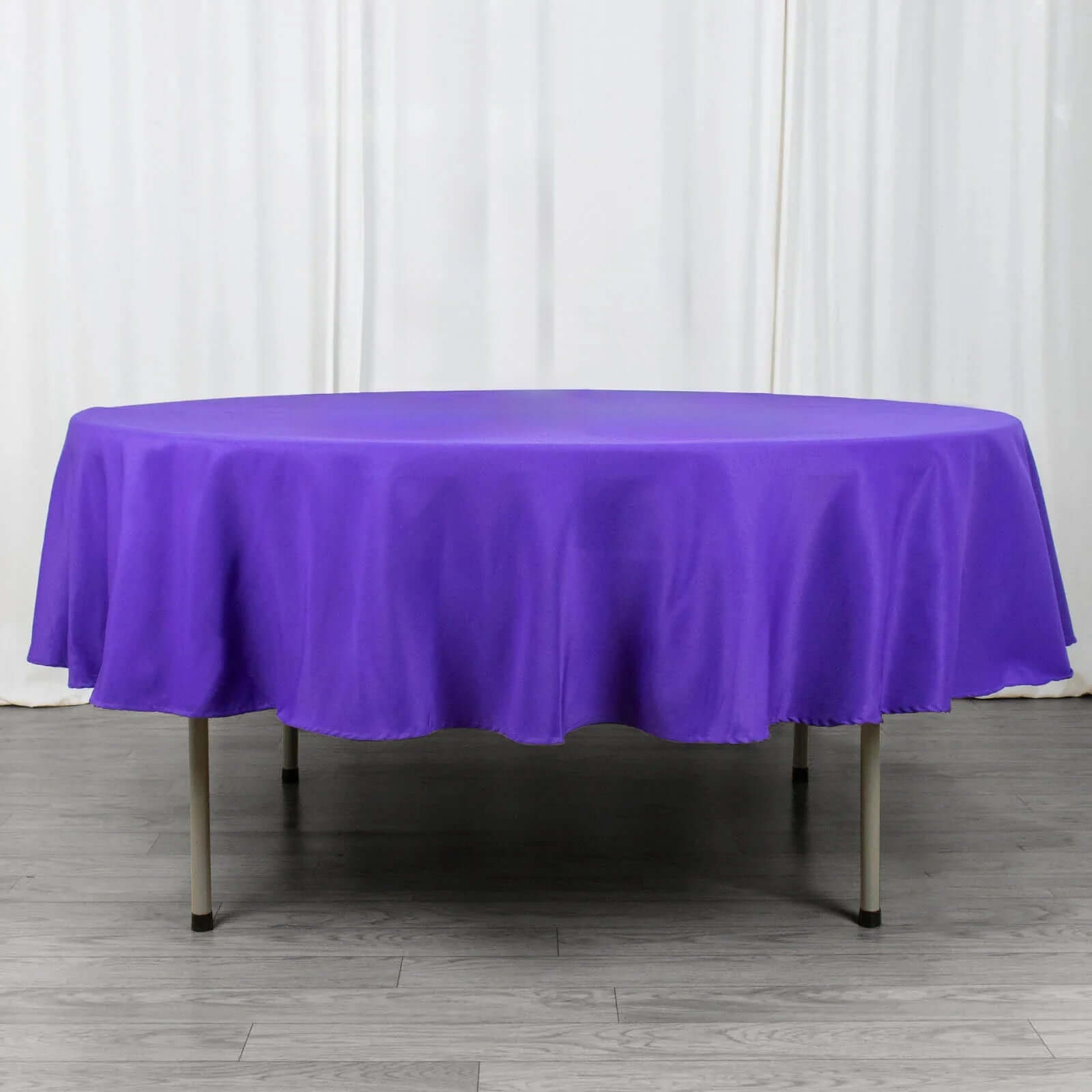 Premium Polyester 90" Round Tablecloth Purple - Stain and Wrinkle-Resistant Design with 220GSM Thickness Table Cover