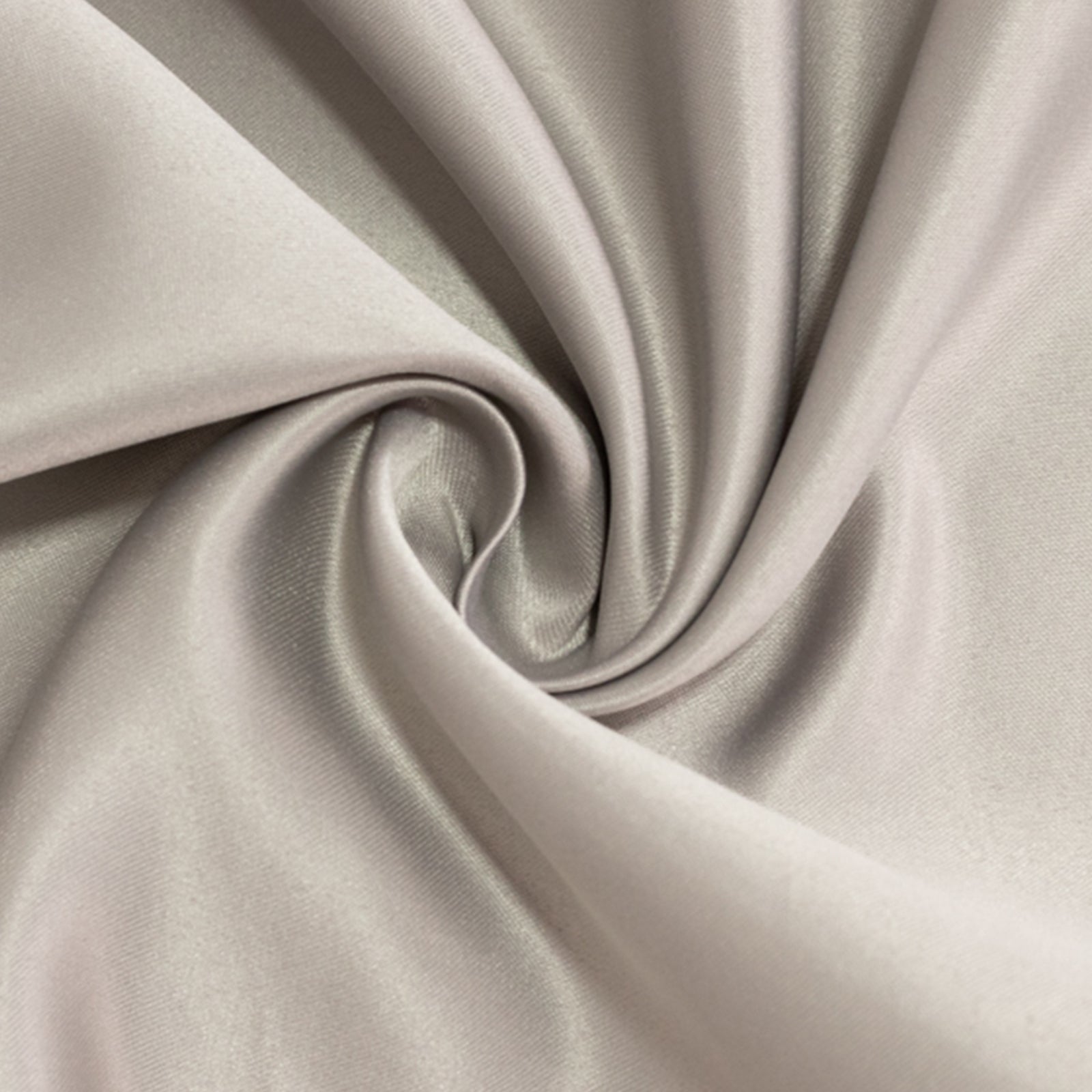 Lamour Satin 120" Round Tablecloth Silver - Seamless Table Cover with Soft Tempered Sheen