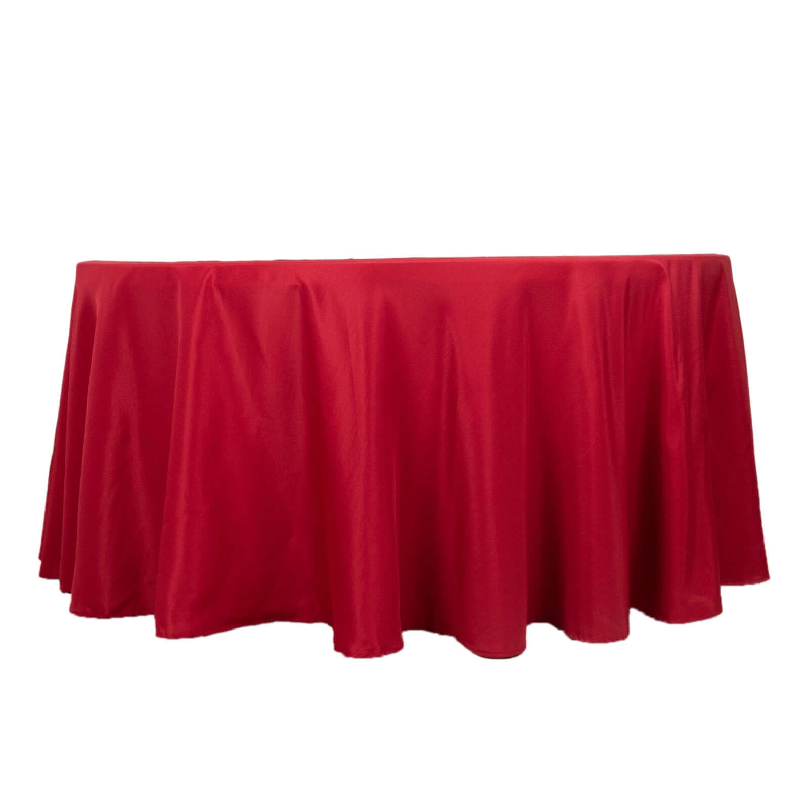 Polyester 120" Round Tablecloth Wine - Seamless Wrinkle-Resistant Table Cover