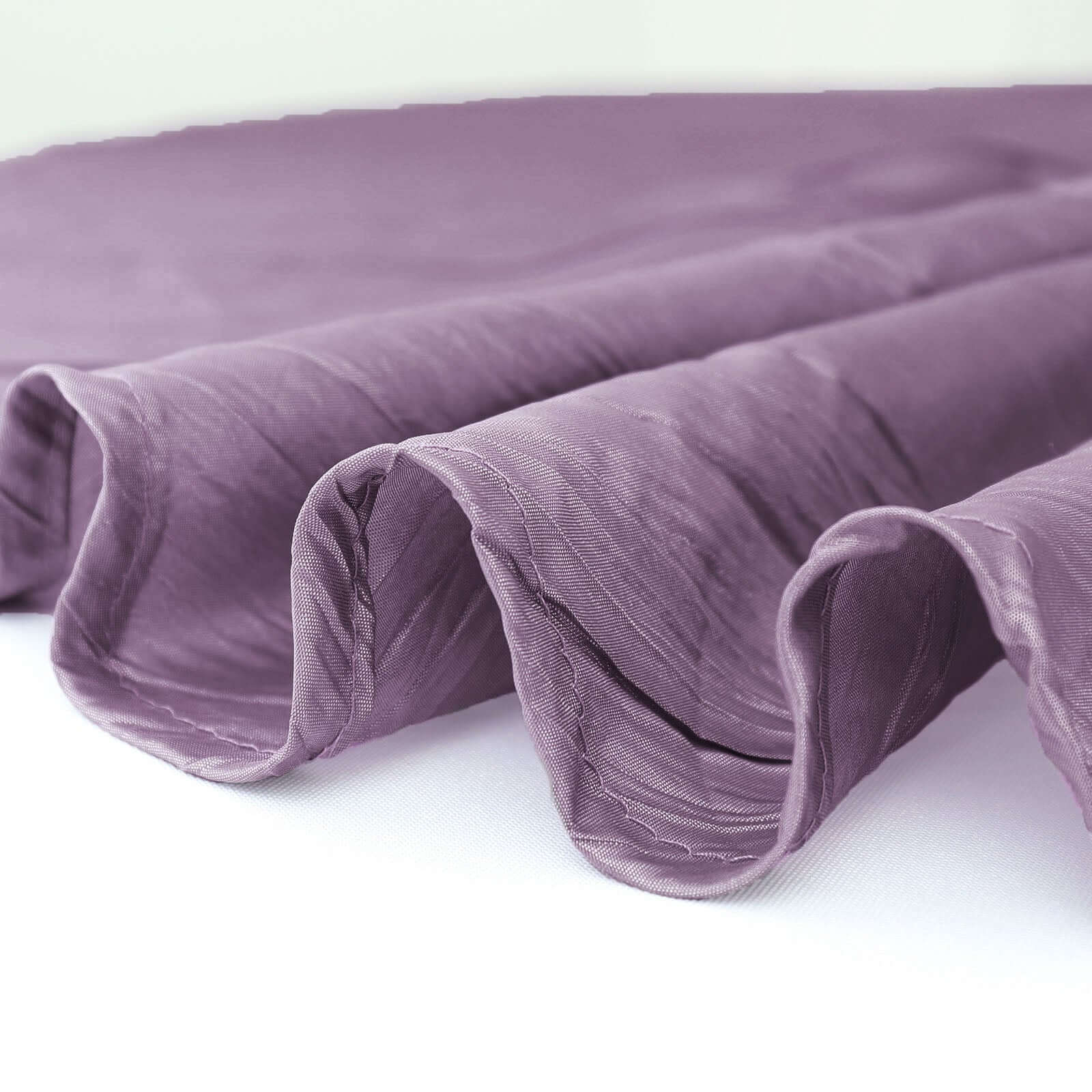 Taffeta 90"x90" Table Overlay Square Tablecloth Violet Amethyst - Accordion Crinkle Table Cover