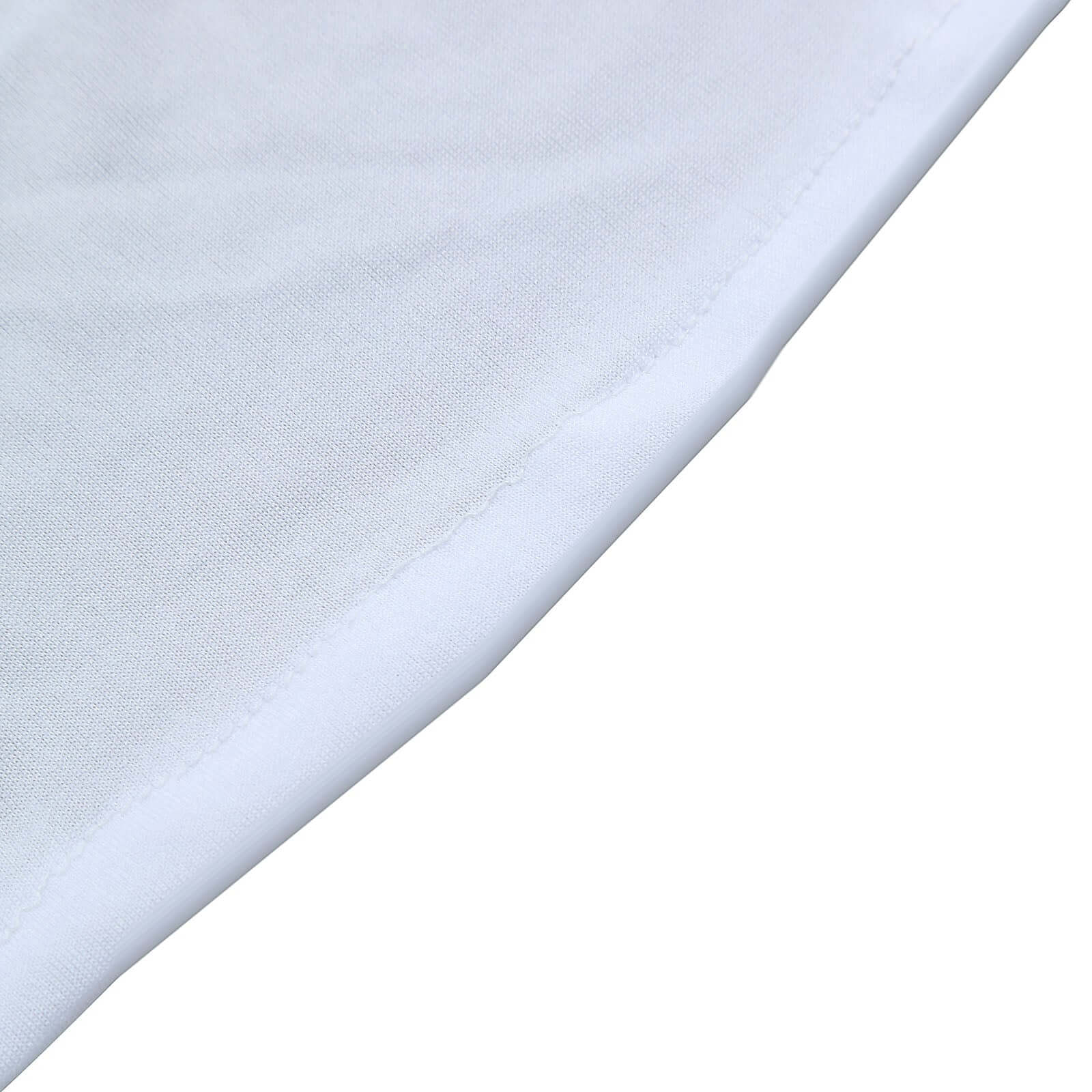 Heavy Duty Spandex 32" Fitted Round Cocktail Table Cover White Ruched Pleated - Durable Stretch Design