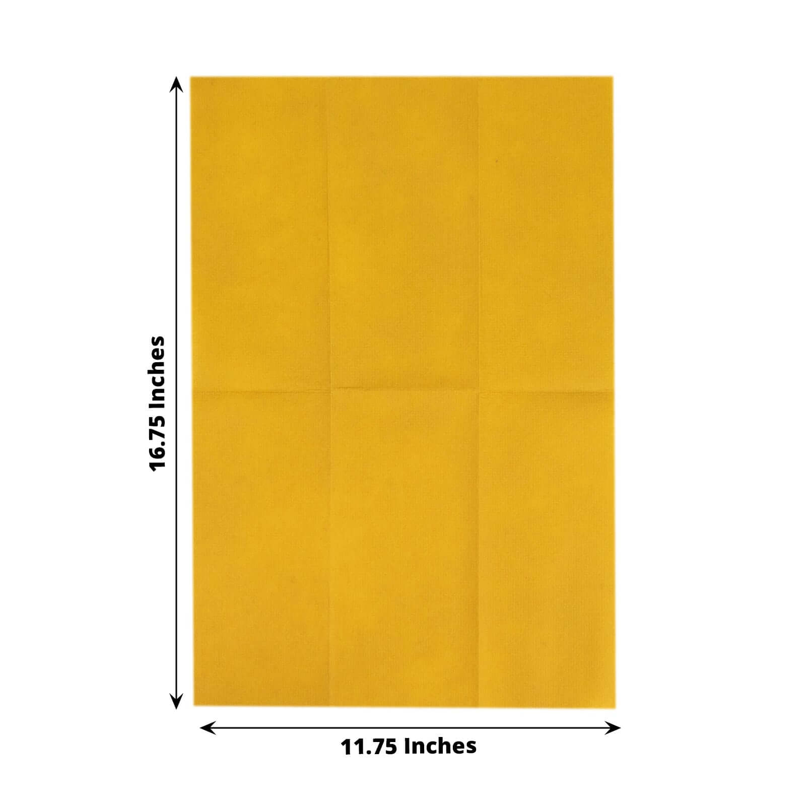20-Pack Paper Linen-Like Napkins Gold - Disposable Hygienic Airlaid Guest Towels 8.5"x4"