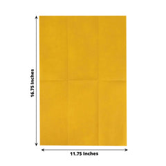 20-Pack Paper Linen-Like Napkins Gold - Disposable Hygienic Airlaid Guest Towels 8.5"x4"