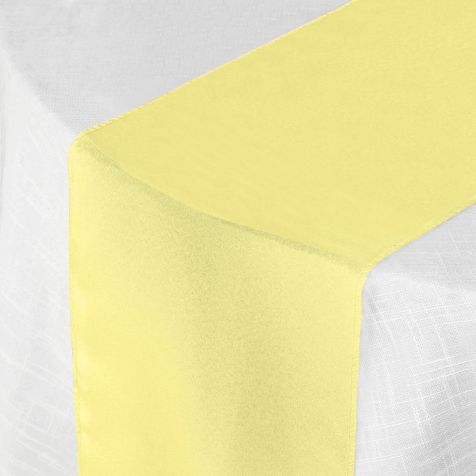 Polyester 12"x108" Table Runner Yellow - Durable & Wrinkle-Resistant Table Decor