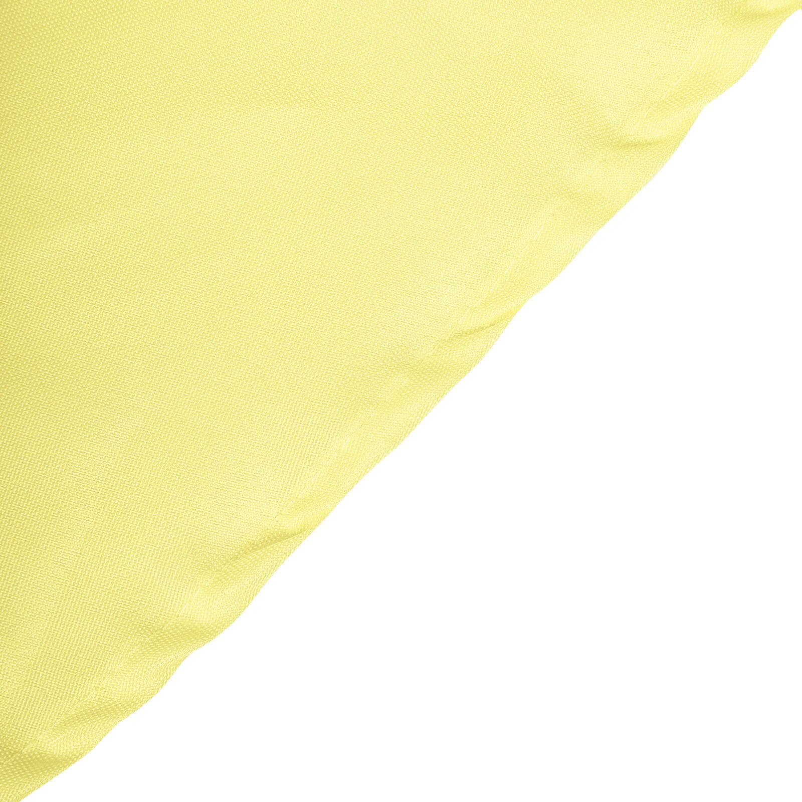 Polyester 120" Round Tablecloth Yellow - Seamless Wrinkle-Resistant Table Cover