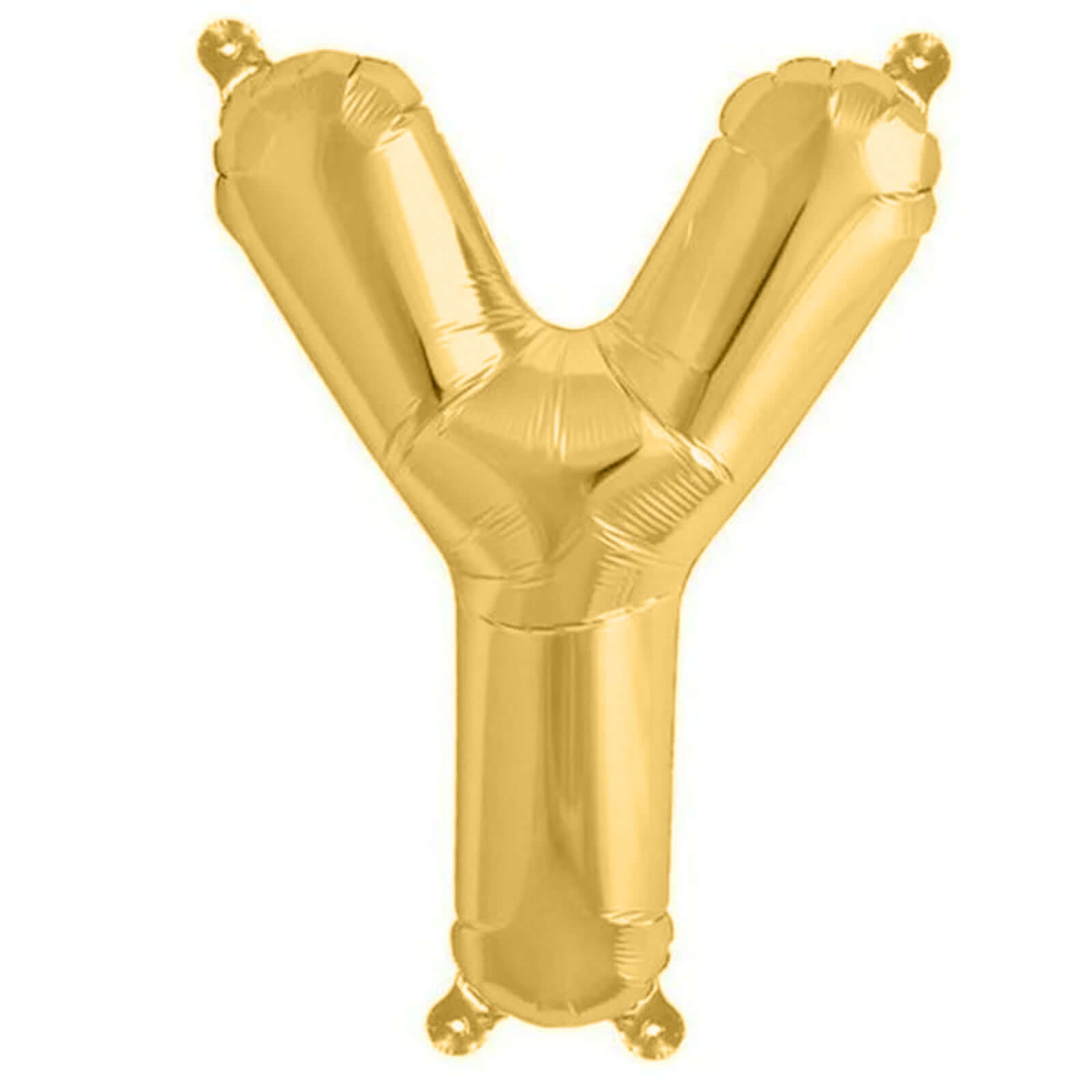 13" Matte Gold Letter and Number Balloons, Mylar Foil Balloons