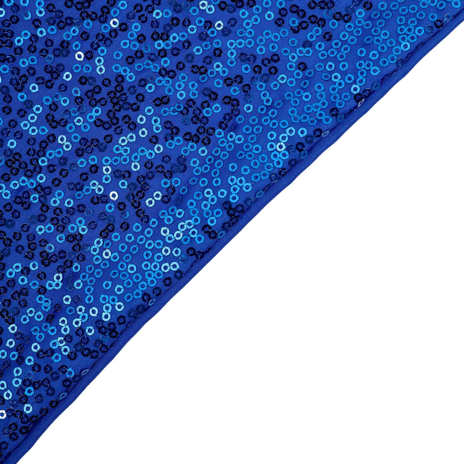 2 Pack 18"x18" Sequin Throw Pillow Cover, Decorative Cushion Case - Square Royal Blue Sequin